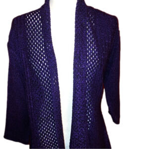 NWT Kim Rogers Open Cardigan Sweater S